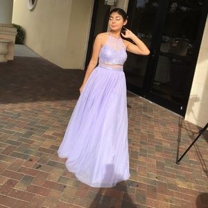 purple prom like dress
